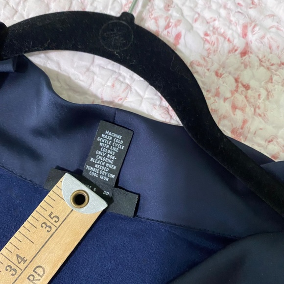 Alfani Navy Blue Top, Satin and Jersey, 16W - Picture 7 of 7